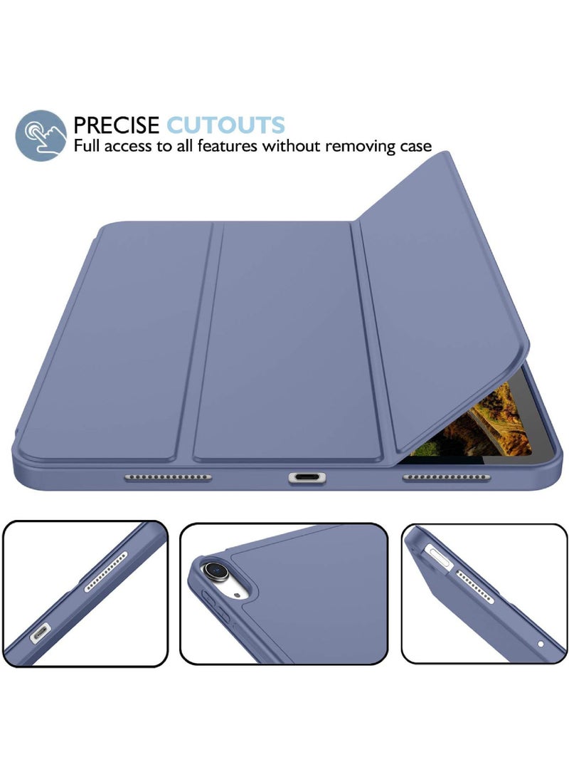 حافظة لجهاز iPad Air مقاس 11 بوصة M2 (2024)، iPad Air 5/4 (2022/2020 الجيل الخامس/الرابع مقاس 10.9 بوصة) مع حامل قلم، غطاء رفيع للكمبيوتر اللوحي مع ظهر ناعم من مادة TPU، خاصية الإيقاظ/النوم التلقائي - Image 4